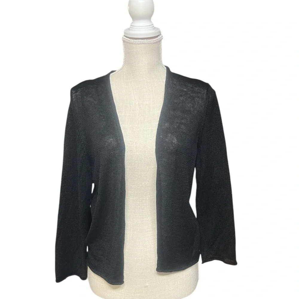 Eileen Fisher open 100% linen cardigan